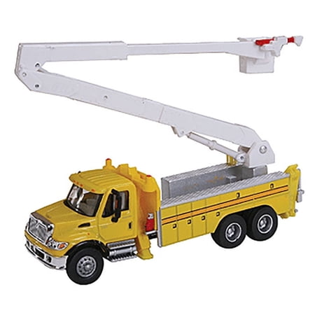 Walthers Scenemaster International, Yellow 7600 Utility Truck Wbucket Lift