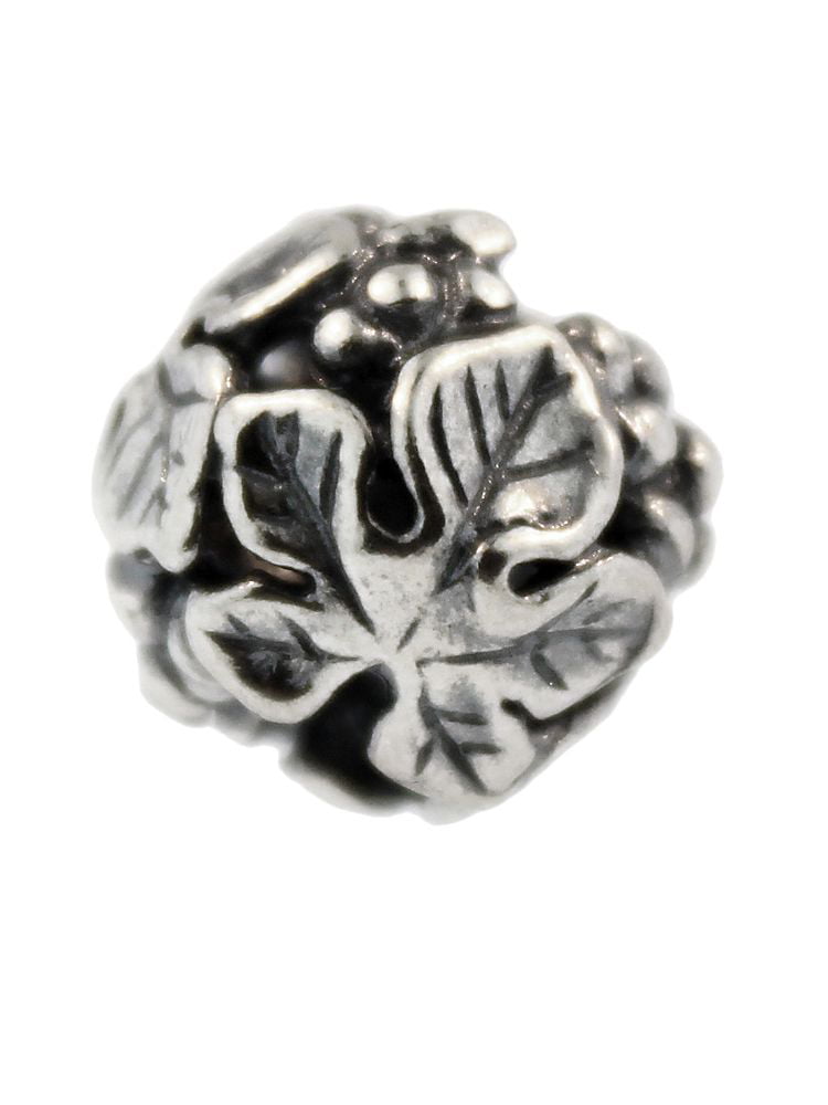 Authentic Trollbeads Zucchini Flower Sterling Silver Bead 