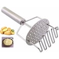 thumbnail image 1 of Stainless Steel Potato Masher, Professional Dual-Press Potato Masher Heavy Duty Potato Ricers for Potatoes,Vegetables and Fruits, 1 of 7