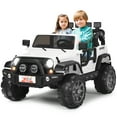 thumbnail image 2 of Topbuy White 12 V Jeep Truck Powered Ride-On with Remote Control, 2 of 9