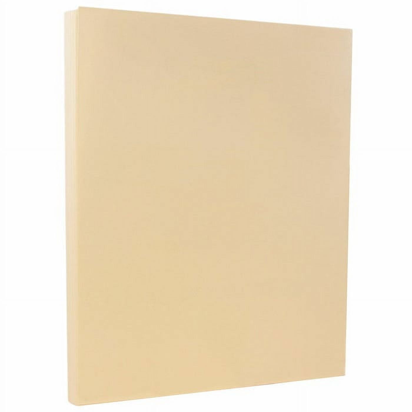 JAM Paper Vellum Bristol, 8 1/2 x 11, Ivory, 67lb, 2 packs of 50