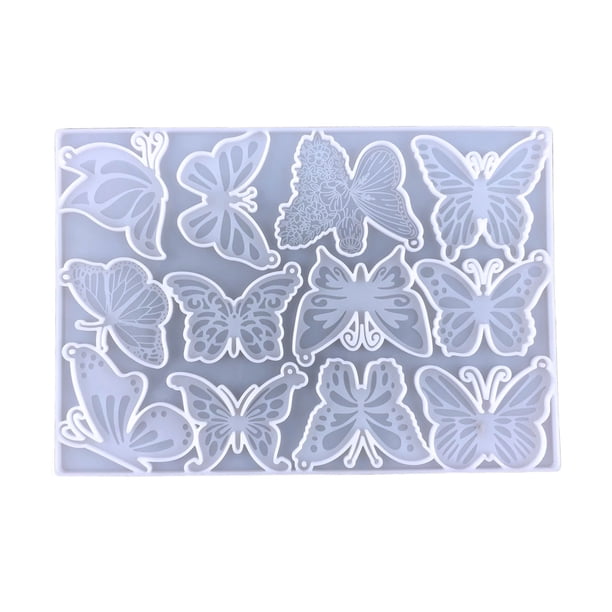 Btafrte Molde Mariposa 3D Molde Silicona Con Forma Mariposa para Joyas (blanco)
