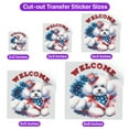 thumbnail image 5 of Bichon Frise Patriotic Welcome for 4Th of July Independence Day Cutout Transfer Sticker Bichons Dog Lovers Gifts Idea Transparent Decal Art Decor - 00010, 5 of 5