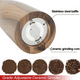 thumbnail image 3 of Molinillo de pimienta Manual, molinillo de especias para cocina de madera, madera de acacia de 8 pulgadas MFZFUKR CPB-US-YYM636-2, 3 of 6
