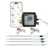 Bluetooth Wireless Meat Thermometer, Instant Read Food Thermometer, Cooking Thermometer for Home and Kitchen 4-pin