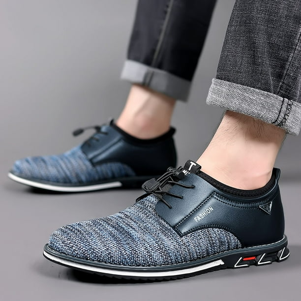 BOBOGOJP Sneaker Shoes for Men Formal Dress Shoes for Men Business Leather  Shoes (Blue,10) - Walmart.ca