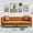 Orange PU, variant on Leather Couch, Handmade Button Tufted 3 Seater Sofa, Chesterfield Sofa with Deep Seat and 2 Pillows, Leather Sofa for Living Room Apartment, Office, Charcoal Black