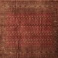 thumbnail image 1 of Ahgly Company Indoor Square Southwestern Brown Country Area Rugs, 3' Square, 1 of 4