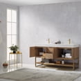 thumbnail image 7 of Vinnova Alistair 60" Double Sink Bathroom Vanity Brushed Gold Frame Gray Top No Mirror, 7 of 7