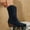 #064-Blue, variant on Roncen Women's Mid Calf Suede Chelsea Boots - British Style Fashion Casual Slip-On Ankle Boots with Chunky Heel and Comfortable Round Toe