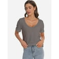 thumbnail image 2 of Women's Oversized T Shirts Tees Half Sleeve V Neck, 2 of 4