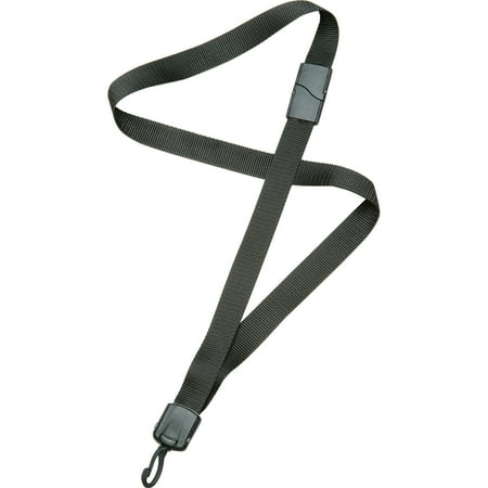 SKILCRAFT NSN6130197, 36" Deluxe Strap Swivel Hook Lanyard, 12 Per Dozen, Black