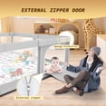 thumbnail image 2 of Baby Playpen besuhot Baby Playard con puerta 127 x 127 cm con tapete, 2 of 7