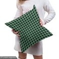 thumbnail image 5 of Ambesonne Buffalo Plaid Fabric by the Yard Upholstery, Gingham Check Vintage, 1 Yard, Laurel Green Dark Brown, 5 of 5