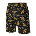 thumbnail image 4 of Fotbe Hohey Bee Golden Embroidery Trajes de Baño Estampados para Hombre, Shorts de Verano de Secado Rápido, Ropa de Playa, Bañadores-3X-Large, 4 of 6