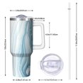 thumbnail image 2 of 40oz Tumbler with Handle and Straw, Vacuum Insulated Stainless Steel Travel Mug, Fits Car Cup Holder, Liquid & Marble Print, 2 of 6