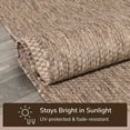 thumbnail image 5 of Well Woven Leifen Taupe Indoor / Outdoor Flat Weave Pile Solid Color Pattern Area Rug 8x10 (7'10" x 9'10"), 5 of 8