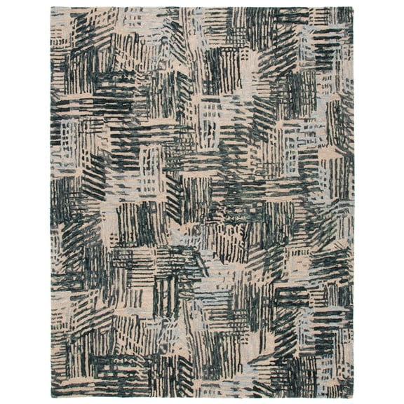 SAFAVIEH Rodeo Drive Alaois Abstract Area Rug, Black/Ivory, 5' x 8'