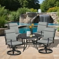 thumbnail image 2 of Aoodor 4Pcs Outdoor Dining Chair Cushion Set, 37” x 20” x 2.8”, Gray, 2 of 8