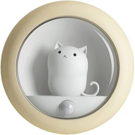 LINLIN Cute Night Light Kid Motion Sensor Wall Lights Rechargeable Table Light Dimmable Closet Lights Stair Lights,Portable Bedroom Bedside Sleep Lamps,Desk Decor Lights for Girls Boys