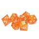 thumbnail image 1 of 7PCS Dados poliédricos Números claros Bordes puntiagudos Juego de dados de resina para juegos de rol Juegos de mesa Naranja, 1 of 5