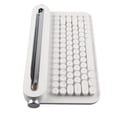 thumbnail image 1 of Clavier pour Machine à Écrire Sans Fil, Clavier BT Vintage 86 Touches avec Support Intégré, Clavier Rétro Esthétique Sans Fil avec Mignons Touches Rondes pour Appareils Multiples, 1 of 7