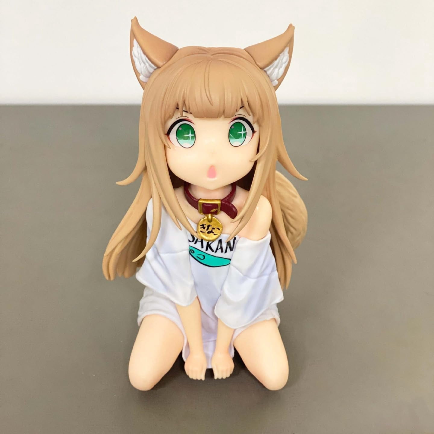 New Kinako Figure, Sitting Surprised Q Version Kinako Action Figures 11cm/4.3inch PVC Characters Collectible Handicrafts Souvenirs for Anime Fans Gifts