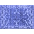thumbnail image 1 of Ahgly Company Machine Washable Indoor Rectangle Oriental Blue Industrial Area Rugs, 5' x 7', 1 of 4