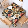 thumbnail image 2 of Pioneer Flower Floral Print Pattern Square Tablecloth,Waterproof Square Table Cover,Wipeable Spillproof Washable Table Cover for Home Kitchen Party Decor 52"x52"(132x132cm), 2 of 6