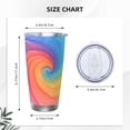 thumbnail image 3 of 20oz Car Cup Three-Piece Set Of Single Silver Edge No Smell Easy To Carry Heat Preservation For Daily Car Sports Travel Rosybrown Tie-Dye Background Vibrant Colors And Swirling (2), 3 of 8