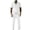 Mens Two Piece Sets - White, variant on Maqroz Mens 2 Piece Outfits Quarter Zip Short Sleeve Shirt and Pants Business Formal Wedding Office Wear Lightweight Professional Elegant Ceremony Outfit