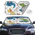 thumbnail image 2 of Balery Dinosaur Windshield Sun Shade, Car Front Window Sunshade Cover ,Automotive Interior Portected Blocks Uv Rays For Car Pickup Truck Suv Accessories- Medium, 2 of 7