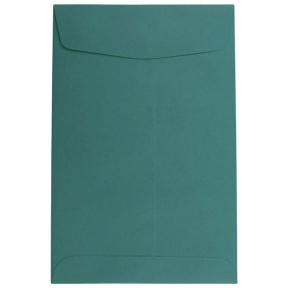 JAM Paper 6 x 9 Open End Envelopes, Teal, 100/Pack