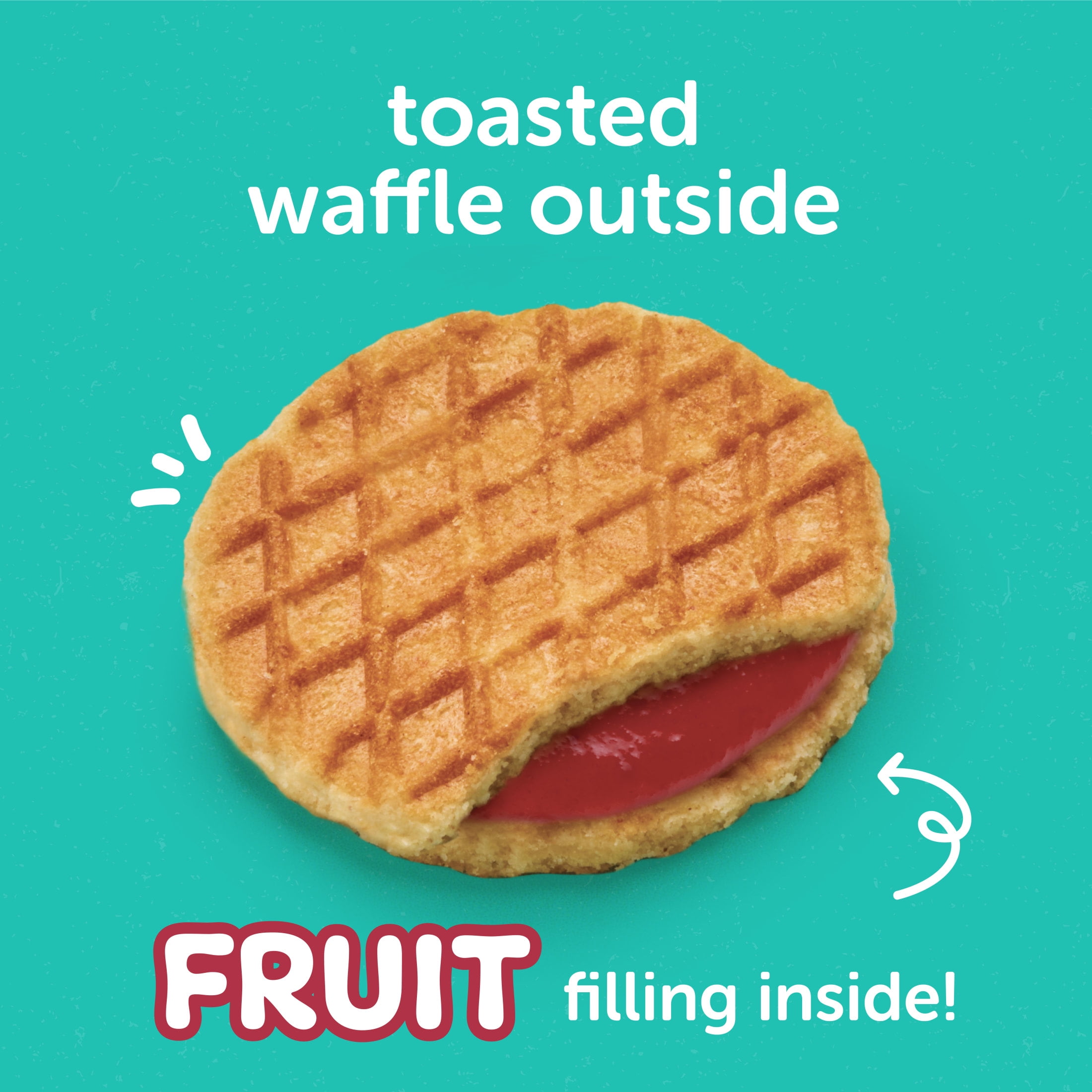 (6 pack) Beech-Nut Jammin' Waffles with Pear Raspberry Fruit Filling Toddler Snack, 5 Count