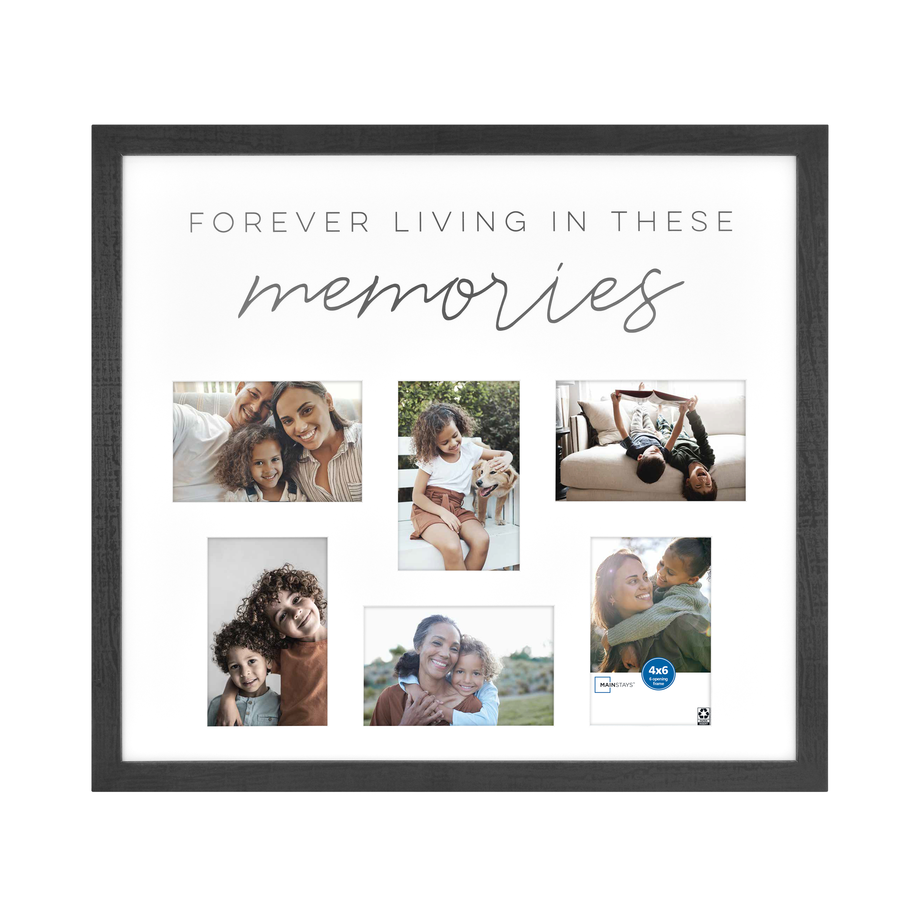 Mainstays Forever Memories 6-Opening 4" x 6" Black Collage Picture Frame - image 2 of 4