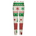 thumbnail image 4 of DeHolifer Women Christmas Leggings Plus Size High Waist Workout Pants Tummy Control Printed Holiday Legging Tights Yoga Pants Red M, 4 of 5