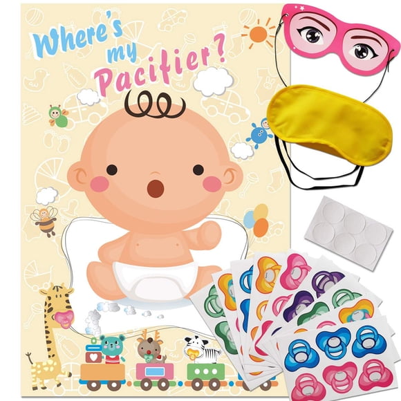 ADJOY Juego de colocar el chupete en el bebé - Juego y obsequios para la fiesta de baby shower - Juego de colocar el chupete en el bebé