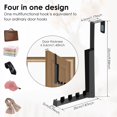 thumbnail image 3 of JUNWELL Over the Door Drying Rack Foldable Over Door Drying Racks with 4 Groves Sturdy Over Door Hook Hangers Portable Over Door Towel Racks for Coat Clothes Closet Bedroom Bathroom, 3 of 7