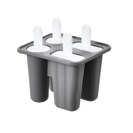 

TKing Fashion 4 Sets of Silicone Ice Tray Ice Maker Iced Ice Cream Multi-cell Design Stick Ice - Gray