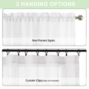 OVZME Troy White Crushed Sheer Curtains 84 inches Long 2 Panels, Light Filtering Privacy Solid Texture Curtains with Rod Pocket Soft Breathable Window Treatments for Bedroom Living Room, 42Wx84L