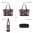 thumbnail image 6 of FORMRS Canvas Laptop Tote Bag for Women with 15.6" Computer Compartments Shoulder Handbag, Purple Simple Triangles, 6 of 7
