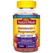 Nature Made Melatonin + Magnesium Gummies, Melatonin 3mg Sleep Aid, 50 Count