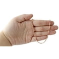 thumbnail image 5 of 10K Rose Gold 3MM Moon Cut Italian Beaded Ball Chain Necklace 26 Inches, 5 of 5
