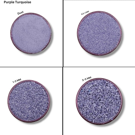 Crushed Purple Turquoise Gemstone Powder Stone for Inlay, Art, Jewelry Making, and Craft 0.5 to 1 MM 50 Gram ( 1.76 OZ )