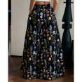 thumbnail image 4 of RDKTPXZ Women's Floral Palazzo Wide Leg Pants Elastic Waist, 1 Pack （S-XXL）, 4 of 5
