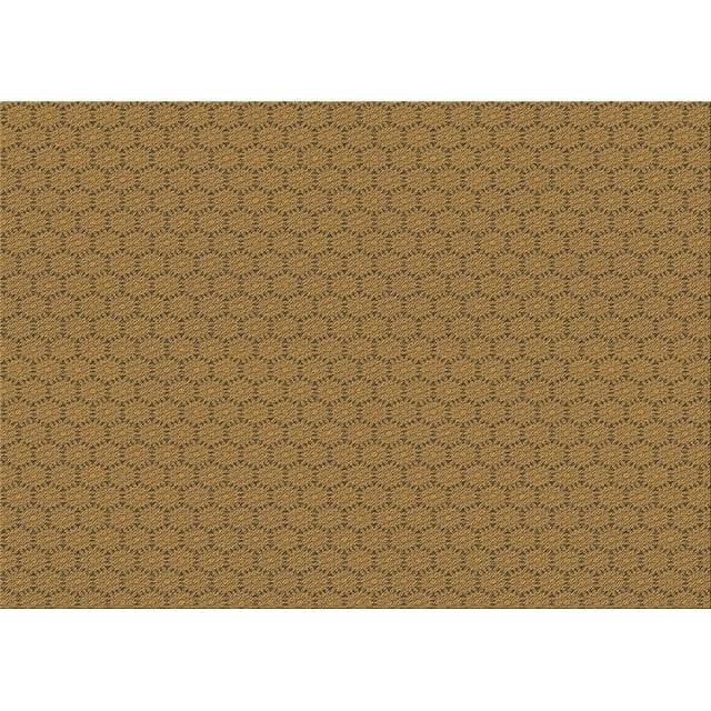 Ahgly Tapis Rectangulaire Lavable en Machine Intérieur Transitionnel Brun Selle, 3 Pieds x 5 Pieds