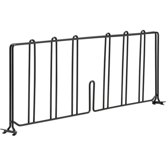 Nexel AD824B Black Epoxy Divider, 24"D x 8"H