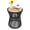 Black + natural wood, variant on Modern Woven Rope Outdoor Side Table – Round Patio End Table with Gray Rope and Natural Wood Top – Compact Accent for Balcony, Backyard, Poolside – Gray + Natural Wood, Diameter 16in Height