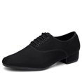 thumbnail image 4 of XIHAHA-zapatos de baile latino de salón para hombre, zapatillas de Jazz, tacón bajo, profesionales o de práctica, tela Oxford, 4 of 5