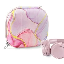 Geekria NOVA On-Ear Headphones Case Compatible with JBL Tune 510BT, 570BT, 520BT, 670NC, 560BT, Replacement Hard Shell Travel Carrying Bag with Cable Storage (Pink Marble)
